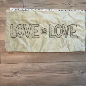 Love is Love Cream Pillow Cover